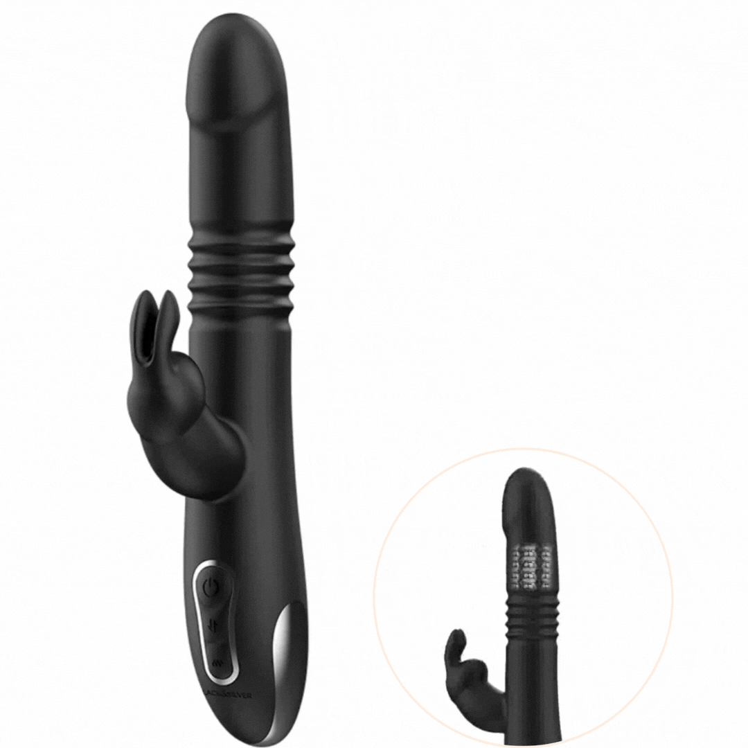 Vibrador Usb Movimento Telescópico e Rotação Black&Silver Kenji Controlo Remoto Watchme