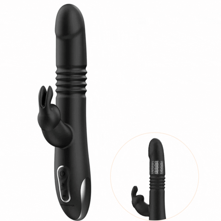 Vibrador Usb Movimento Telescópico e Rotação Black&Silver Kenji Controlo Remoto Watchme