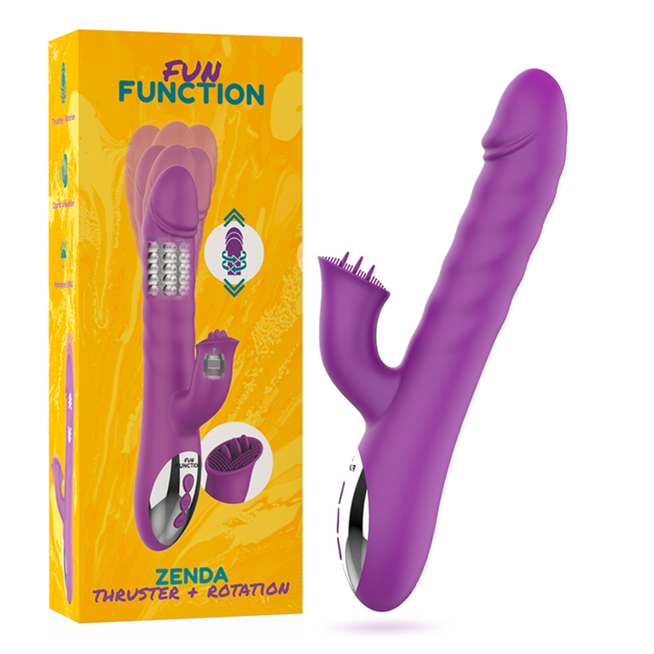 Vibrador Usb Movimento Telescópico e Rotação Fun Function Zenda