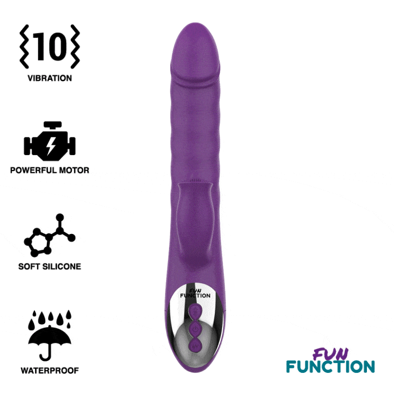 Vibrador Usb Movimento Telescópico e Rotação Fun Function Zenda