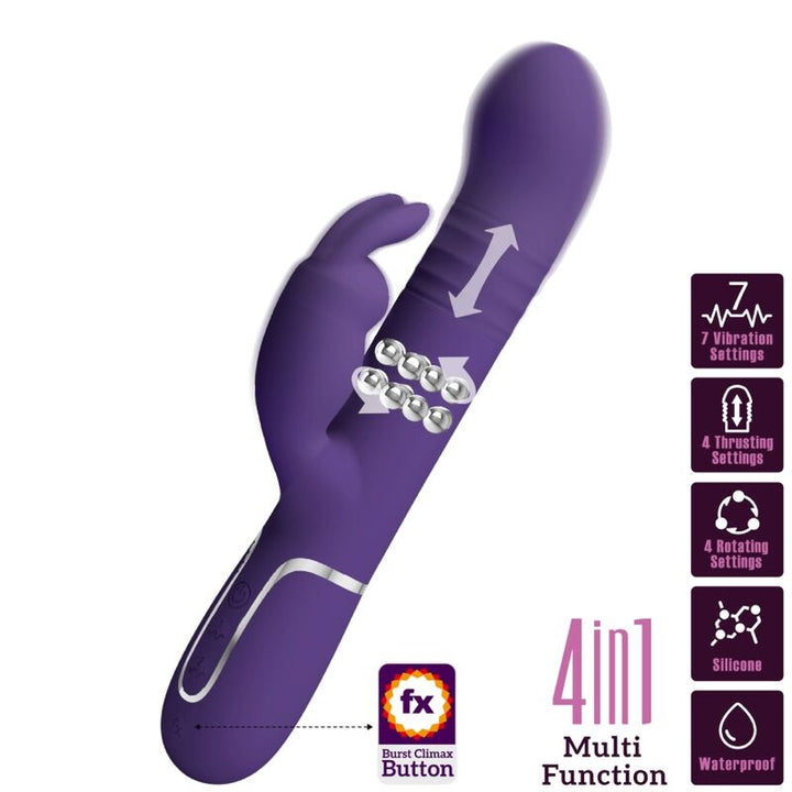 Vibrador Usb Movimento Telescópico e Rotação Prettylove Coale
