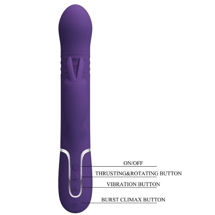 Vibrador Usb Movimento Telescópico e Rotação Prettylove Coale