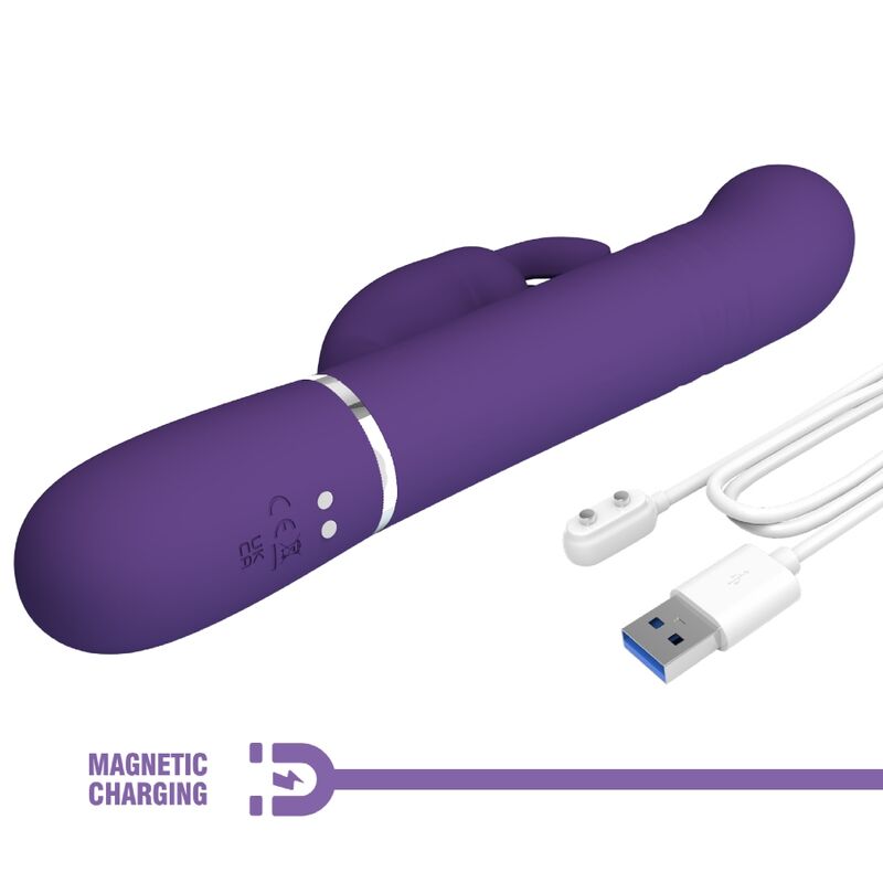 Vibrador Usb Movimento Telescópico e Rotação Prettylove Coale