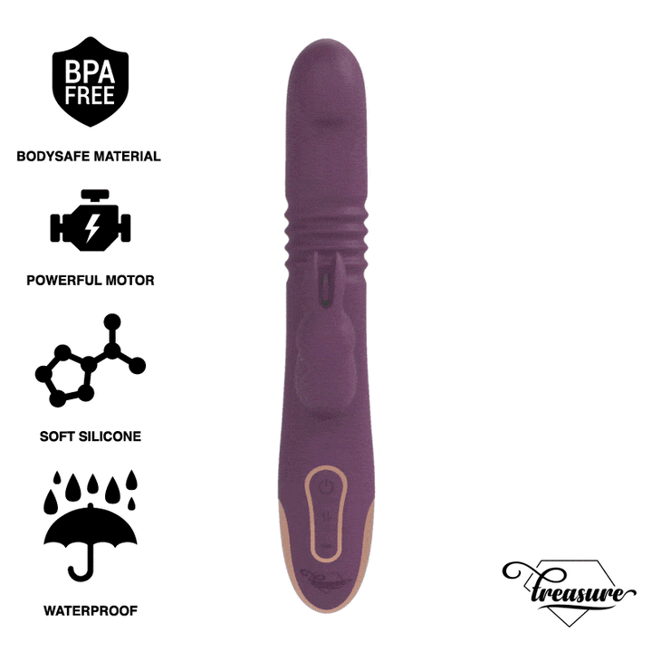 Vibrador Usb Movimento Telescópico e Rotação Treasure Bastian Controlo Remoto Watchme