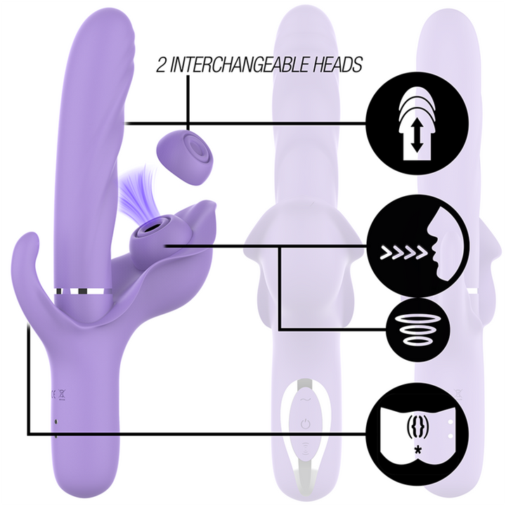 Vibrador Usb Movimento Telescópico e Sucção Intense Billie