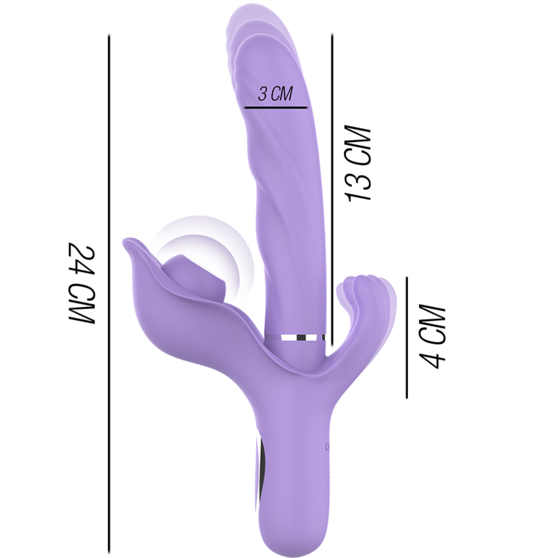 Vibrador Usb Movimento Telescópico e Sucção Intense Billie