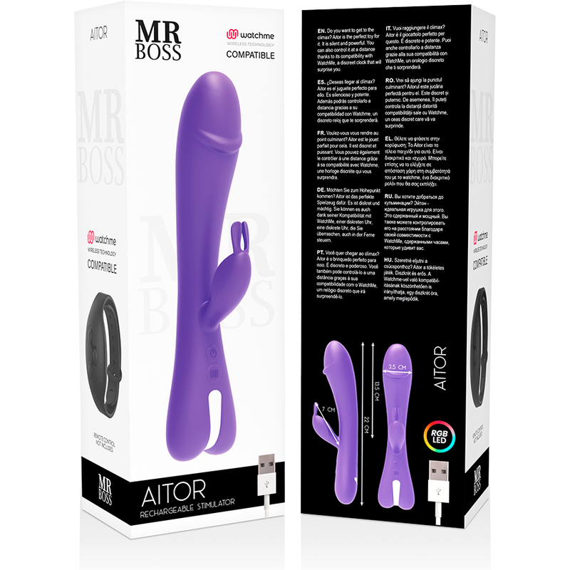 Vibrador Usb Mr.Boss Aitor Controlo Remoto Watchme