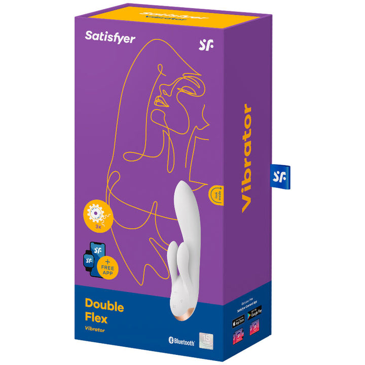 Vibrador Usb Satisfyer Double Flex Branco Controlo Remoto App