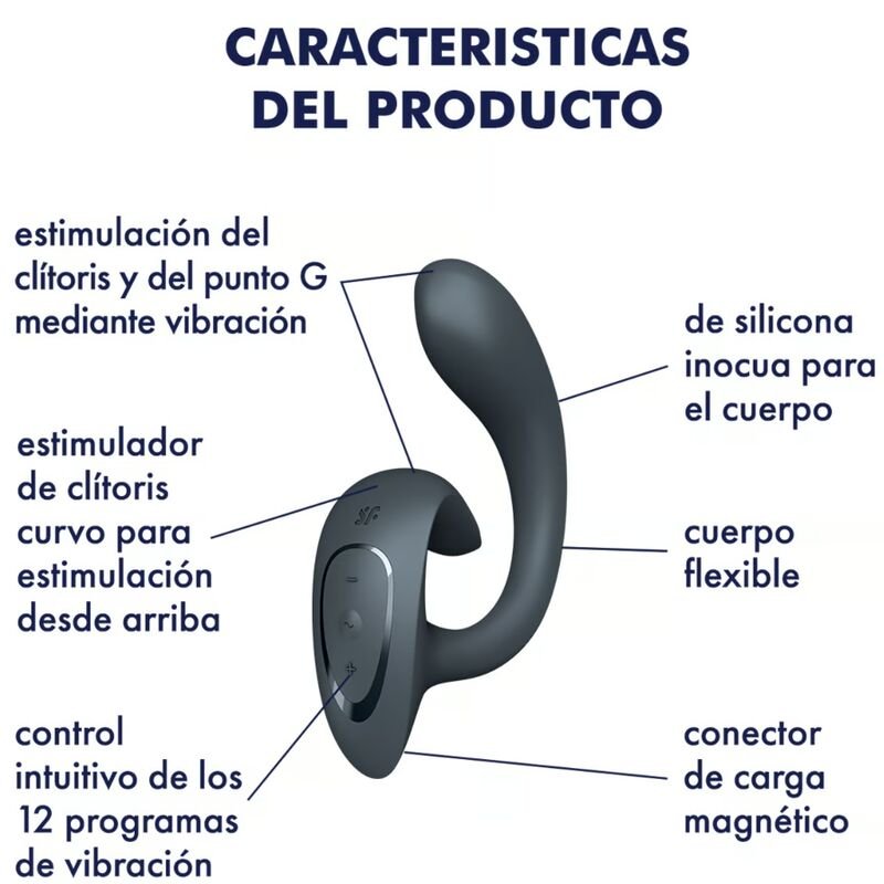 Vibrador Usb Satisfyer G for Goddess 1 Cinzento