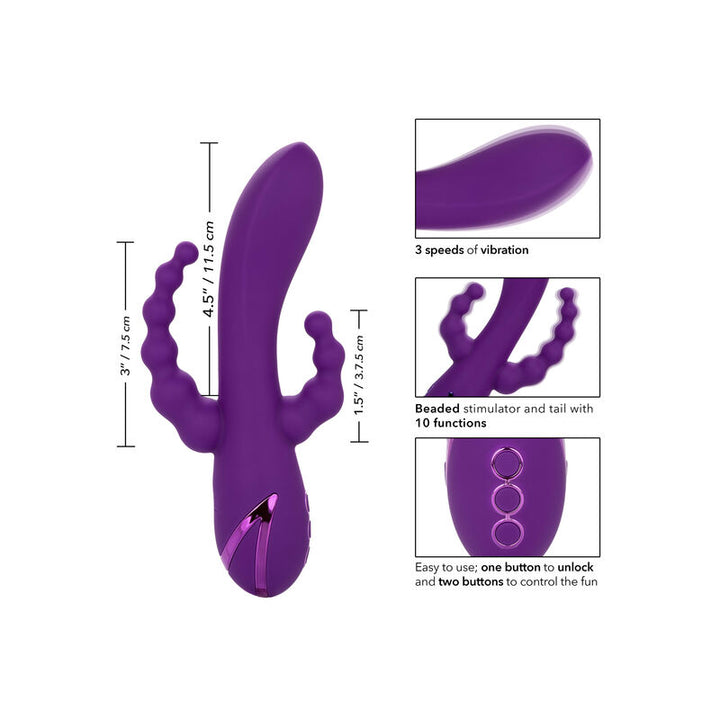 Vibrador Usb Triplo Calex Long Beach