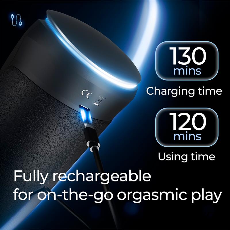 Masturbador Usb Movimento Telescópico, Aquecimento e Vibração IntoYou Connor