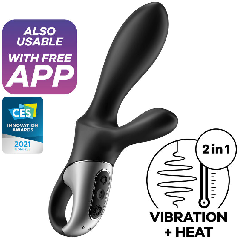 Estimulador Anal Usb Vibração Satisfyer Heat Climax+ Controlo Remoto App