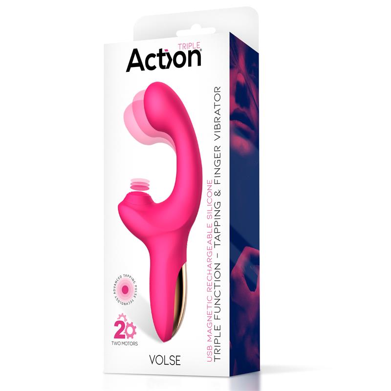 Vibrador Usb Movimento Ponto-G e Pulsação Action Volse