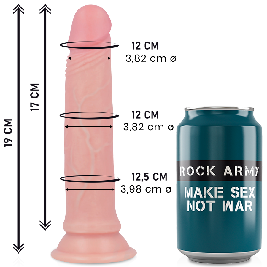 Dildo Silicone Dupla Densidade RockArmy Avenger 17x3.4cm
