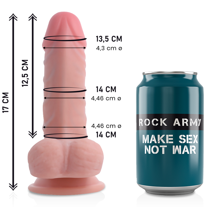 Dildo Tripla Densidade RockArmy Panzer 12.5x4.5cm