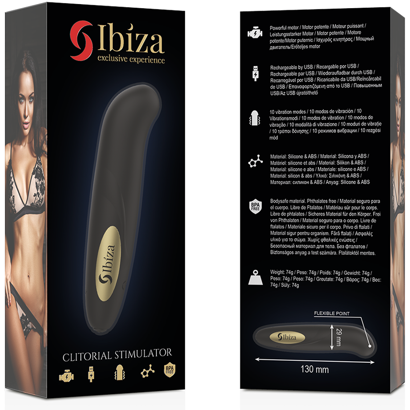Estimulador Clitoriano Usb Vibração Ibiza Golden