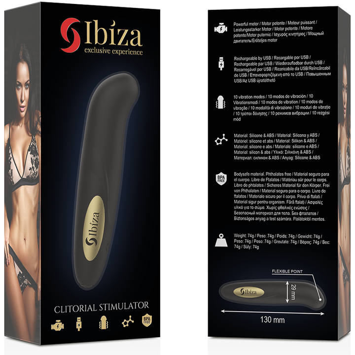 Estimulador Clitoriano Usb Vibração Ibiza Golden