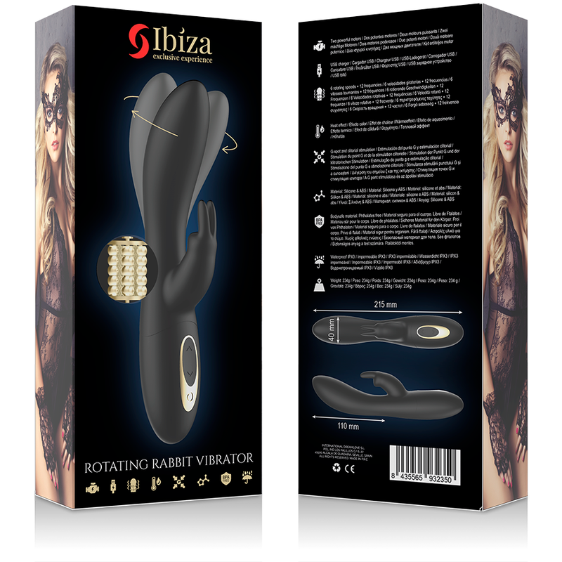Vibrador Usb Movimento Rotação Ibiza Leia